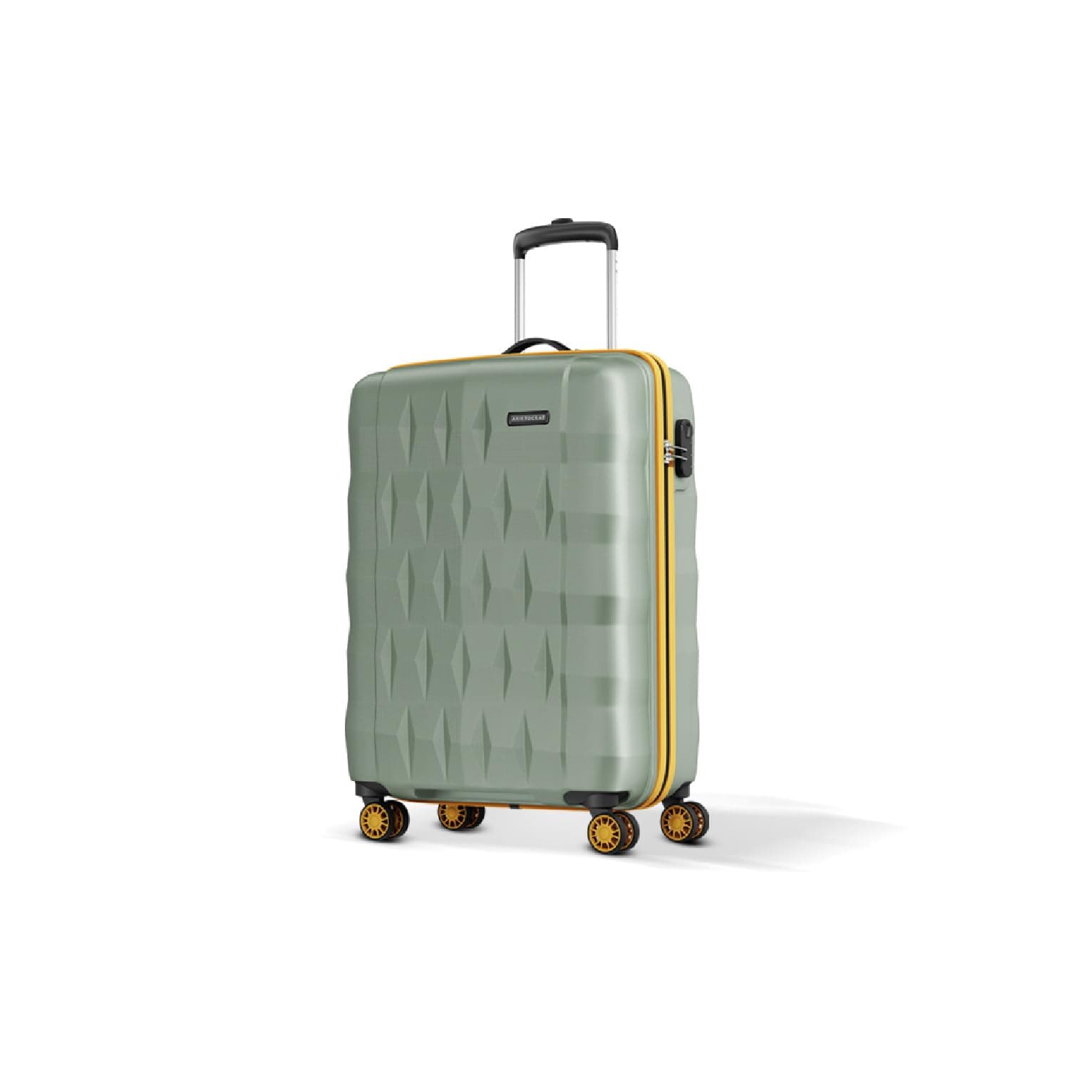 Aristocrat Comet Cabin Polycarbonate Hard Case 8-Wheel Trolley Bag, Green - Thyme Green / Small | Cabin
