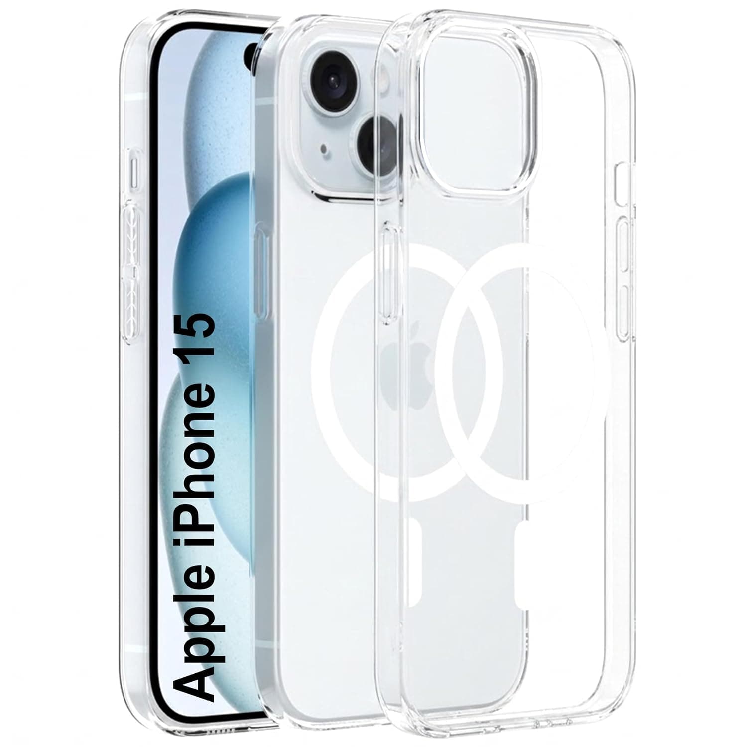 Zapcase Back Case for Samsung Galaxy S25 Ultra 5G | Slim Lifetime Anti-Yellow Crystal-Clear Cover with Elevated Camera Protection & MagSafe Compatibility | Premium German Polycarbonate | Clear - Antiyellow-Clear / iPhone 15