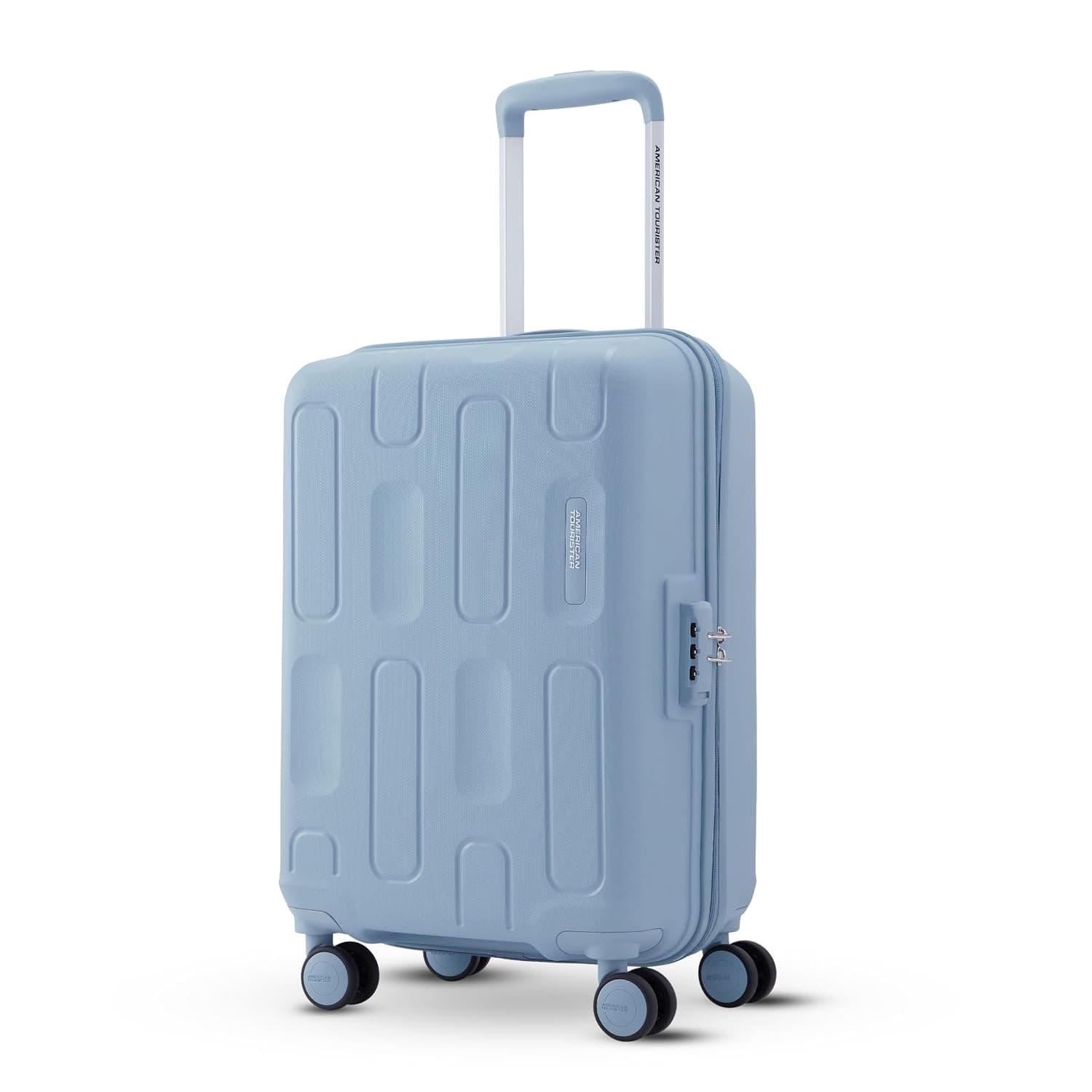 American Tourister 3PC PP Ivy 2.0-8 Wheel, Set (Small + Medium + Large) Hard Suitcase for Travel/Travel Bag with Combination Lock & Smooth Sliding Double Wheel - Black, 55 Cm, 68 Cm, 79 Cm - Blu Frg / Cabin | 55 cm | Small