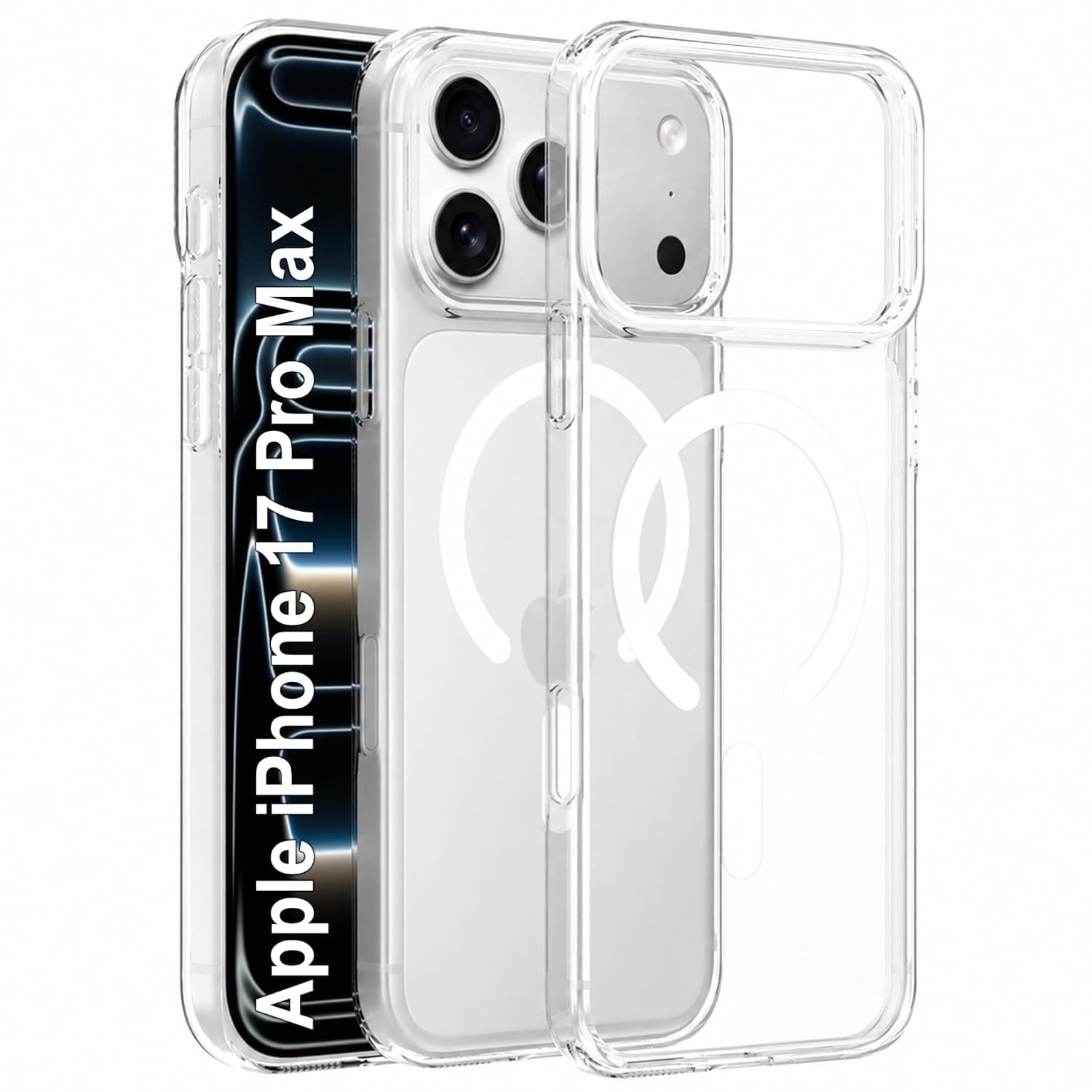 Zapcase Back Case for Samsung Galaxy S25 Ultra 5G | Slim Lifetime Anti-Yellow Crystal-Clear Cover with Elevated Camera Protection & MagSafe Compatibility | Premium German Polycarbonate | Clear - Antiyellow-Clear / iPhone 17 Pro Max