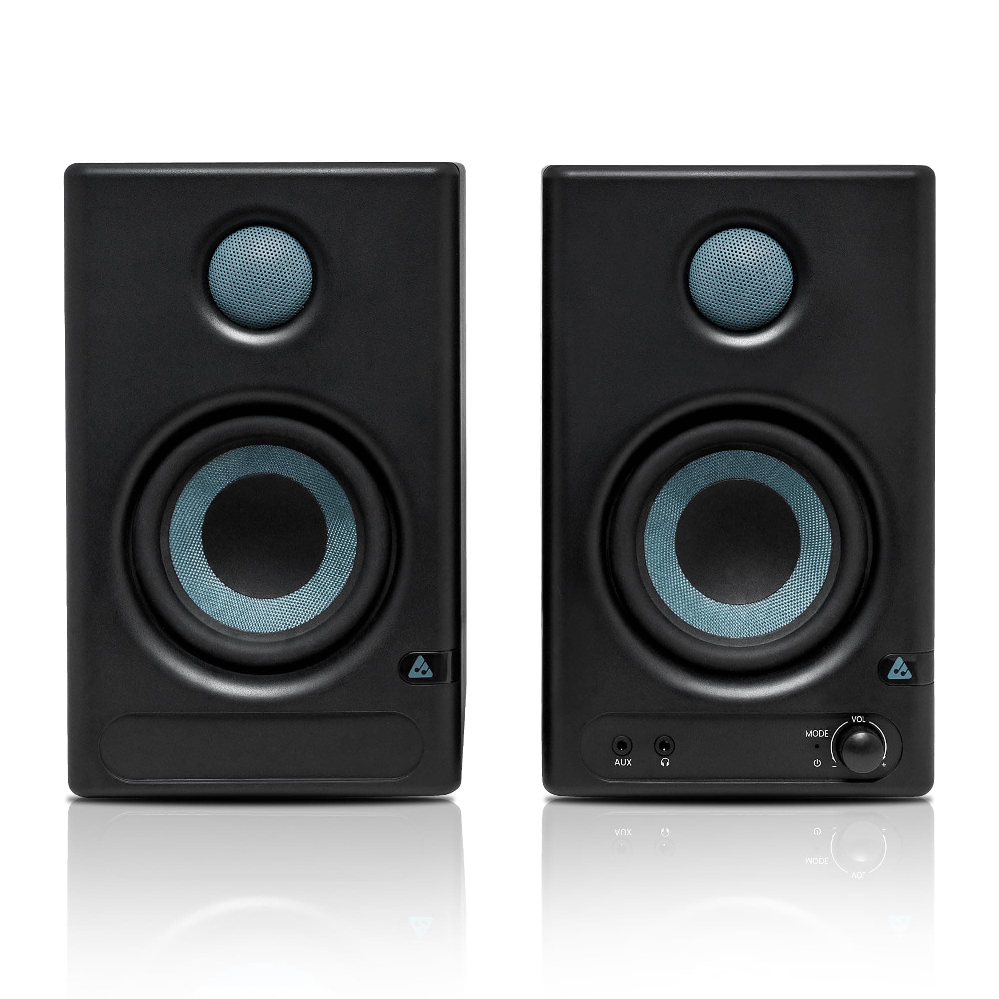 Audio Array 60W Bluetooth Bookshelf Speaker Pair | 1.5" Silk Dome Tweeter, 4" Sub Woofer | Music & Monitor Mode | Aux, HDMI, USB-C, TRS & RCA Connectivity (AMS1)