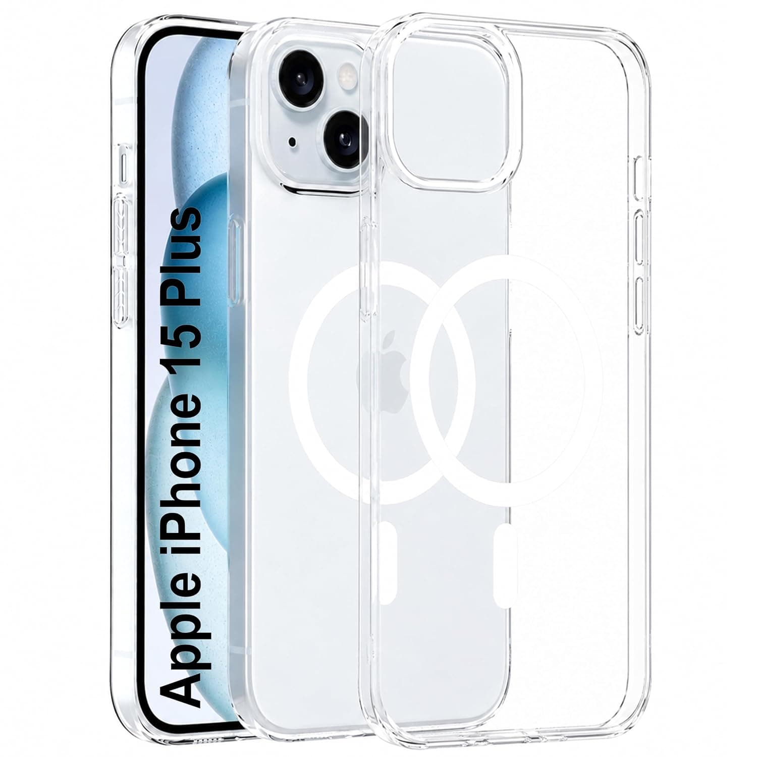 Zapcase Back Case for Samsung Galaxy S25 Ultra 5G | Slim Lifetime Anti-Yellow Crystal-Clear Cover with Elevated Camera Protection & MagSafe Compatibility | Premium German Polycarbonate | Clear - Antiyellow-Clear / iPhone 15 Plus