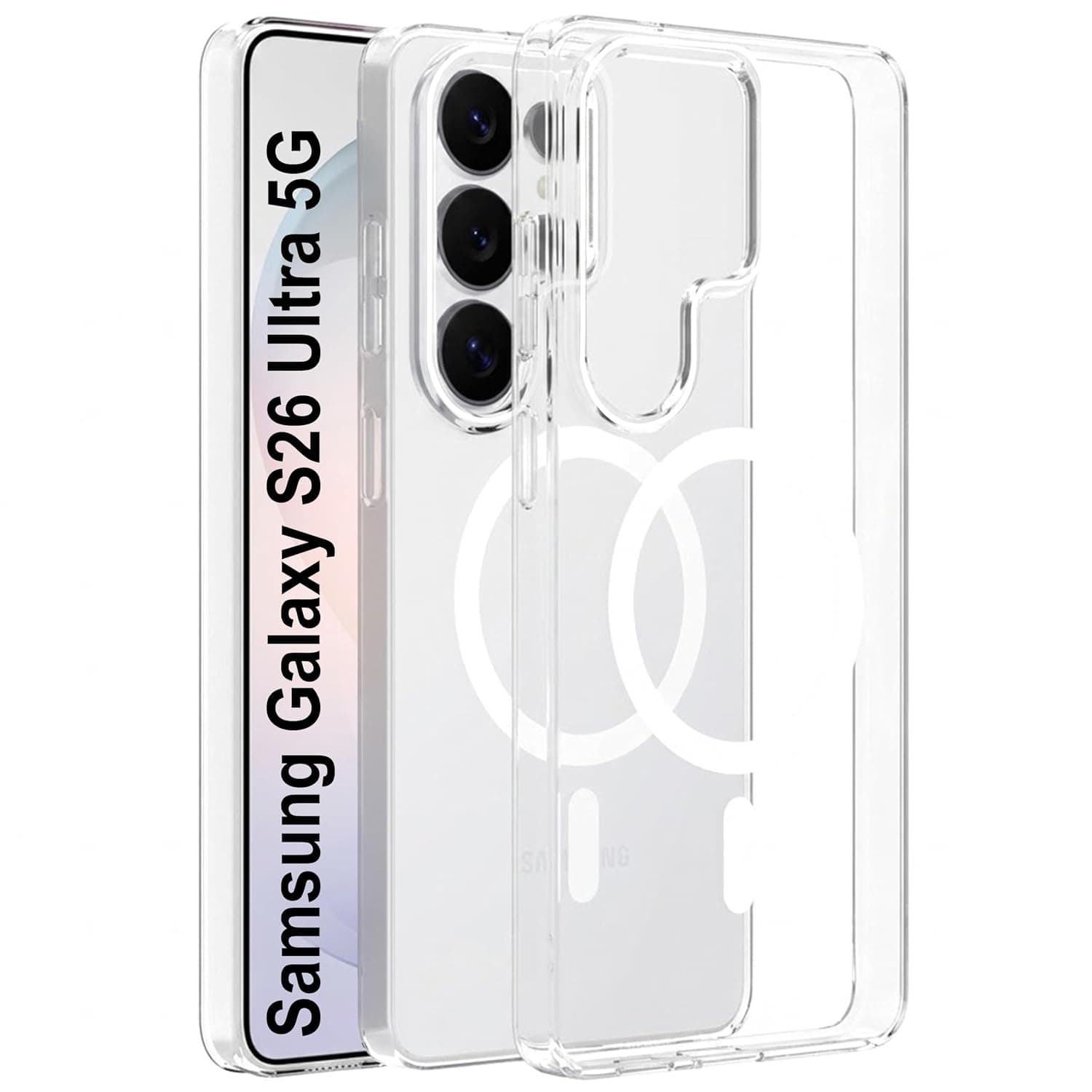 Zapcase Back Case for Samsung Galaxy S25 Ultra 5G | Slim Lifetime Anti-Yellow Crystal-Clear Cover with Elevated Camera Protection & MagSafe Compatibility | Premium German Polycarbonate | Clear - Antiyellow-Clear / Samsung Galaxy S26 Ultra 5G