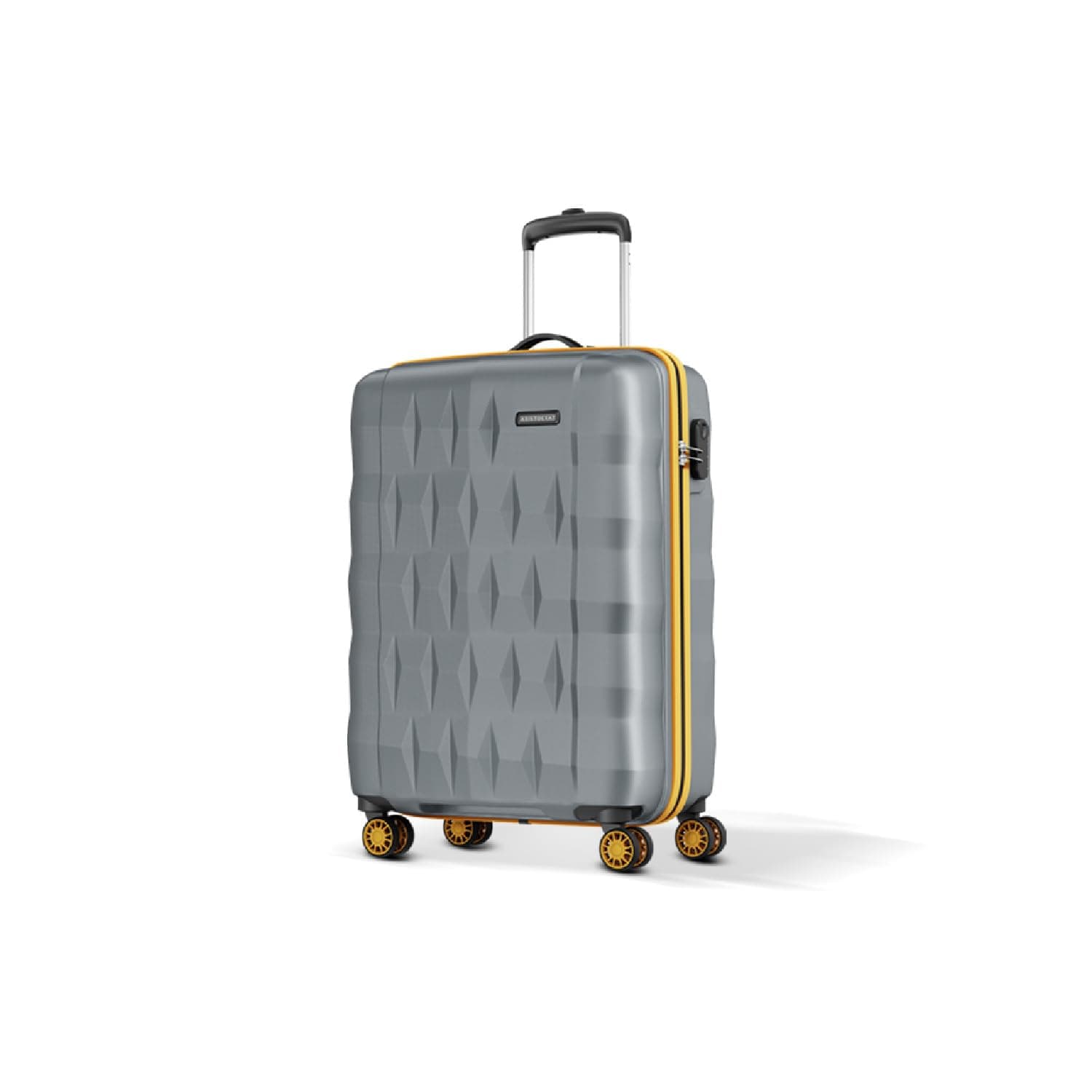 Aristocrat Comet Cabin Polycarbonate Hard Case 8-Wheel Trolley Bag, Green - Ceptor Grey / Small | Cabin