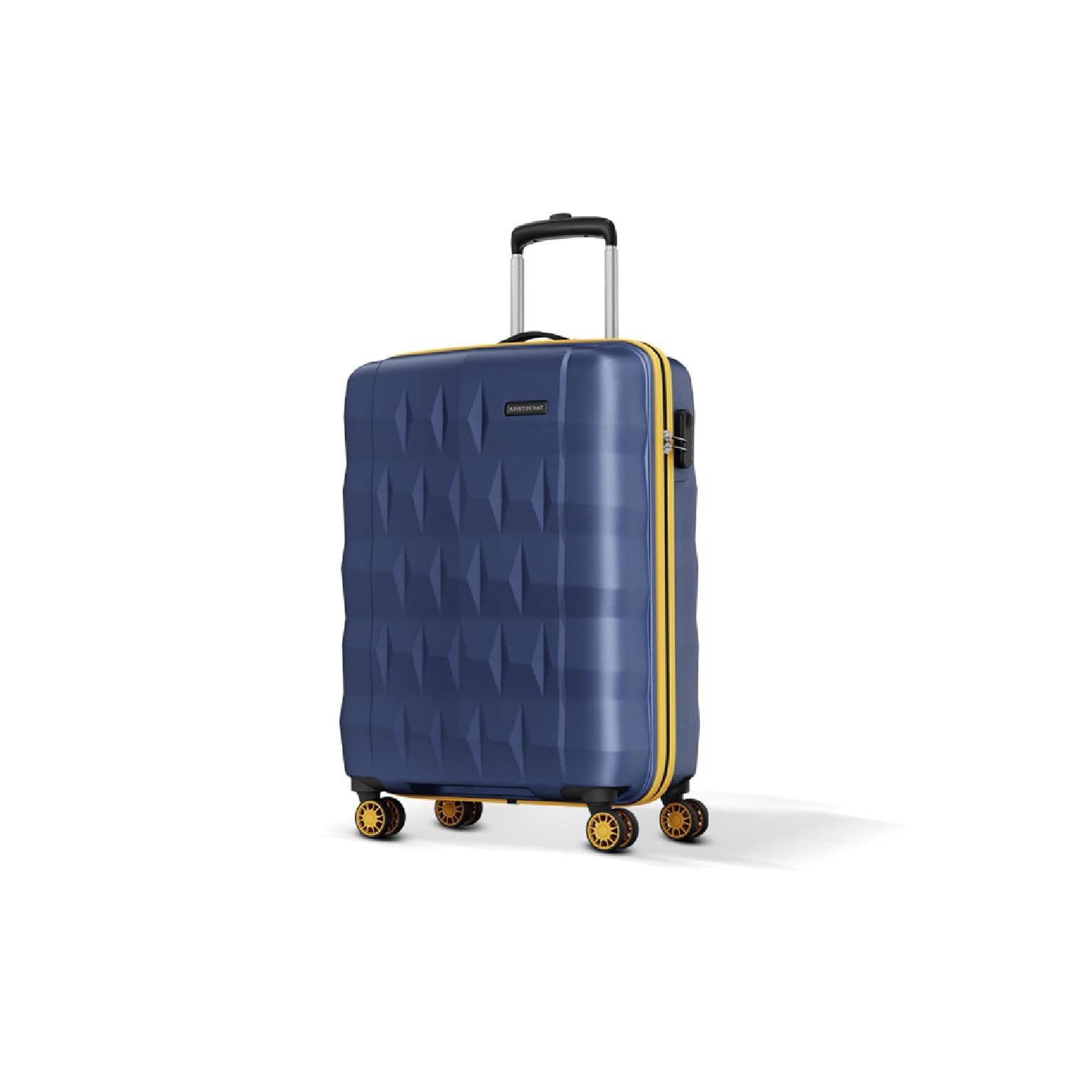 Aristocrat Comet Cabin Polycarbonate Hard Case 8-Wheel Trolley Bag, Green - Midnight Blue / Small | Cabin