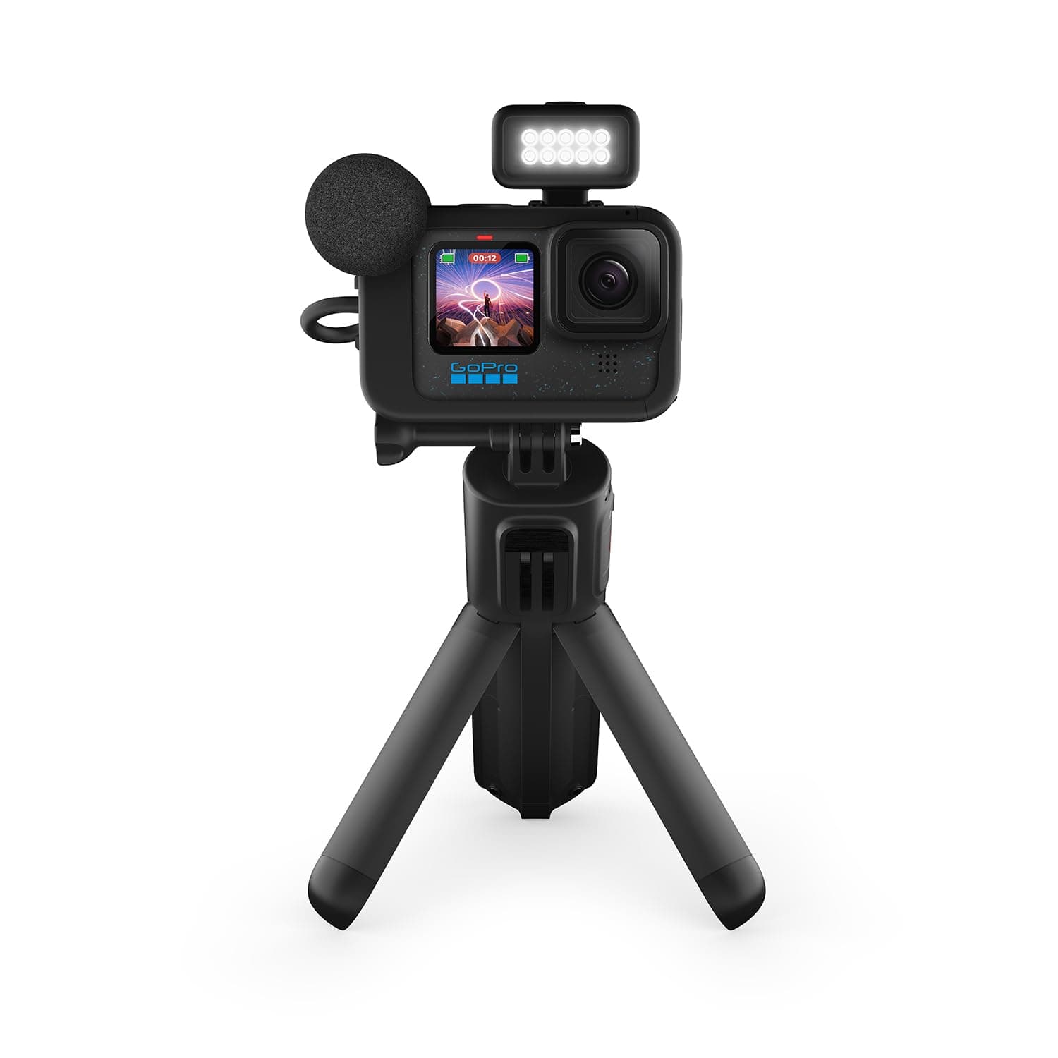 GoPro HERO12 Waterproof Action Camera with Front & Rear LCD Screens, 5.3K60 Ultra HD Video, HyperSmooth 6.0 + AutoBoost, Live Streaming with Enduro Battery (1-Yr International + 1-Yr India Warranty) - HERO12 Creator Edition