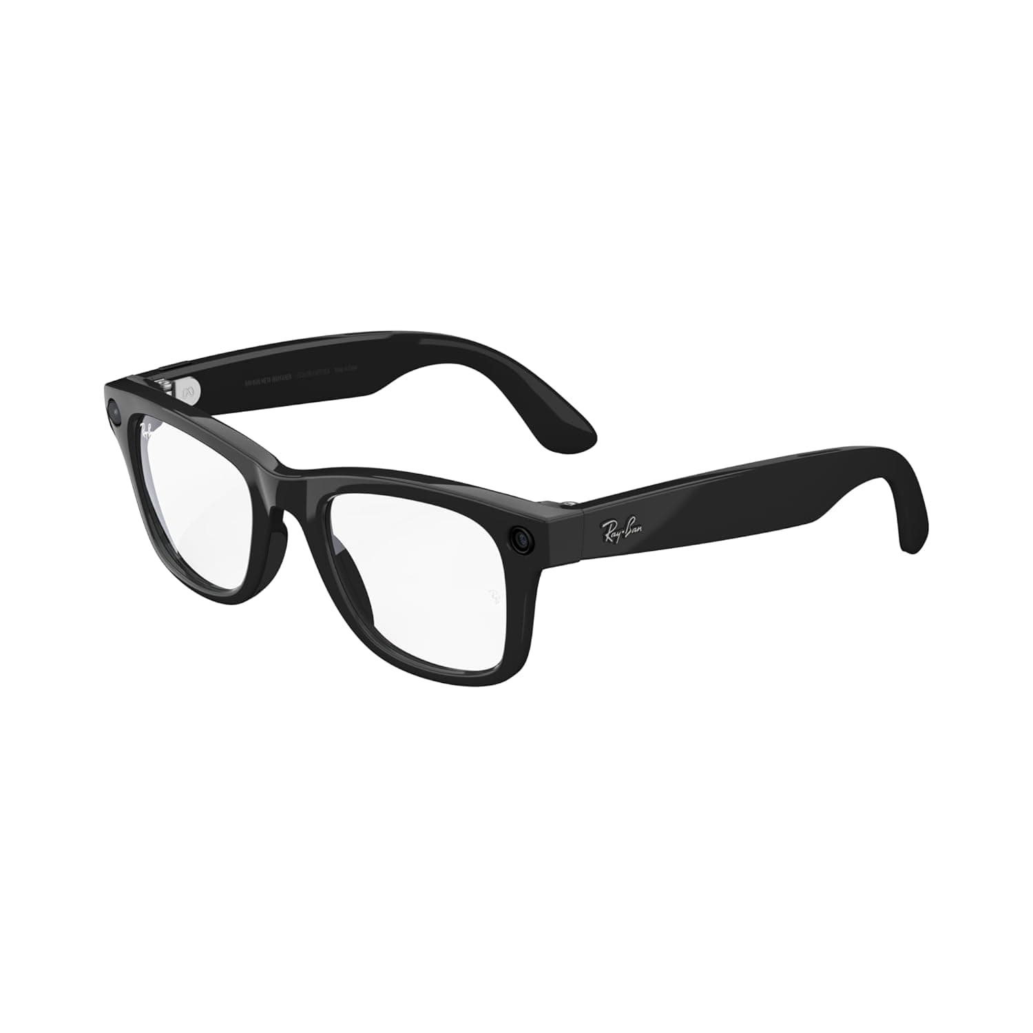 Meta Ray-Ban (Gen 2), Wayfarer, Matte Black | Smart AI Glasses for Men, Women — 2X Battery Life — 3K Ultra HD Resolution — 12 MP Ultra-Wide Camera, Audio, Video — Clear Lenses - Shiny Black, Clear