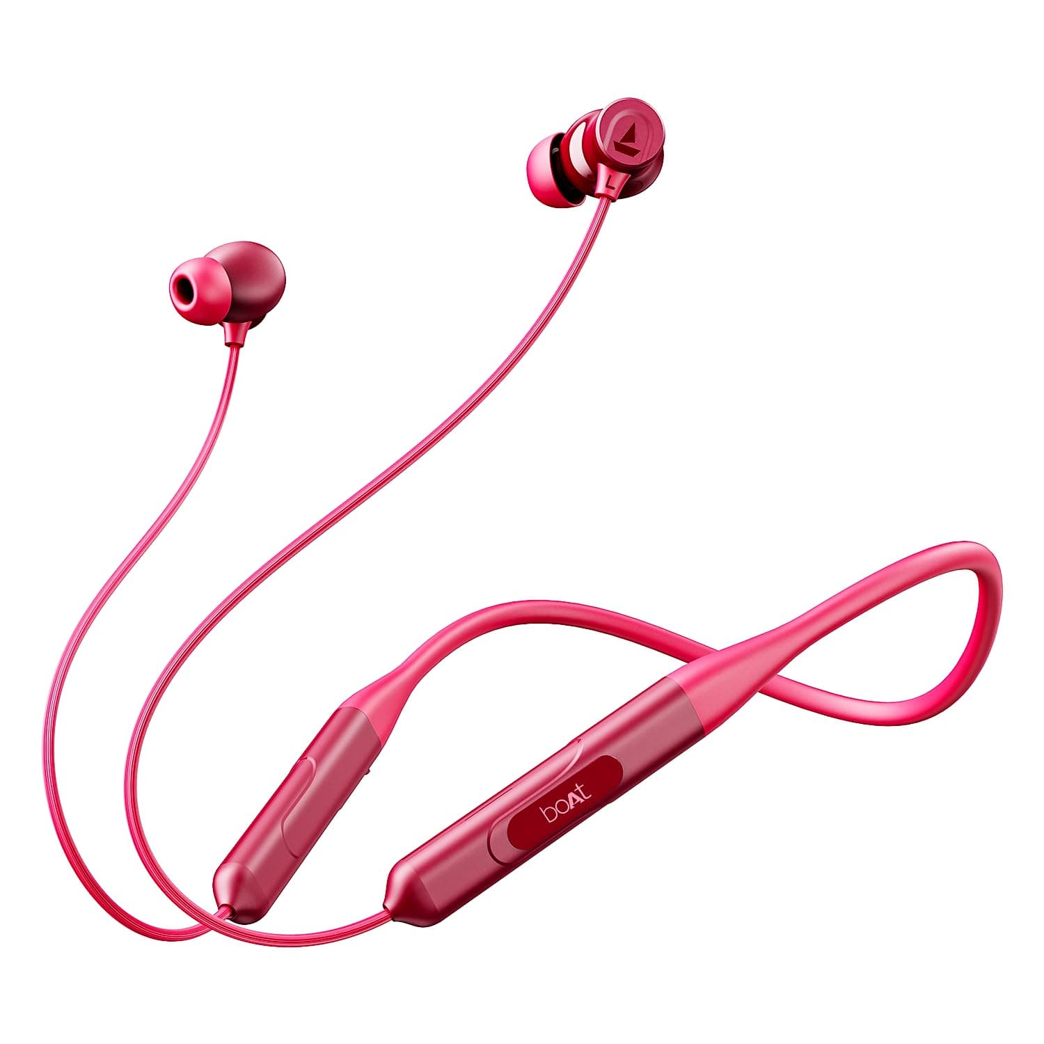 boAt Rockerz 255 Pro+, 60H Battery, Fast Charge, IPX7, Dual Pair,Low Latency,Magnetic Buds, App Support, in Ear Bluetooth Neckband, Wireless with Mic Earphones (Teal Green) - Magenta Pop / ANC(100 Hours)