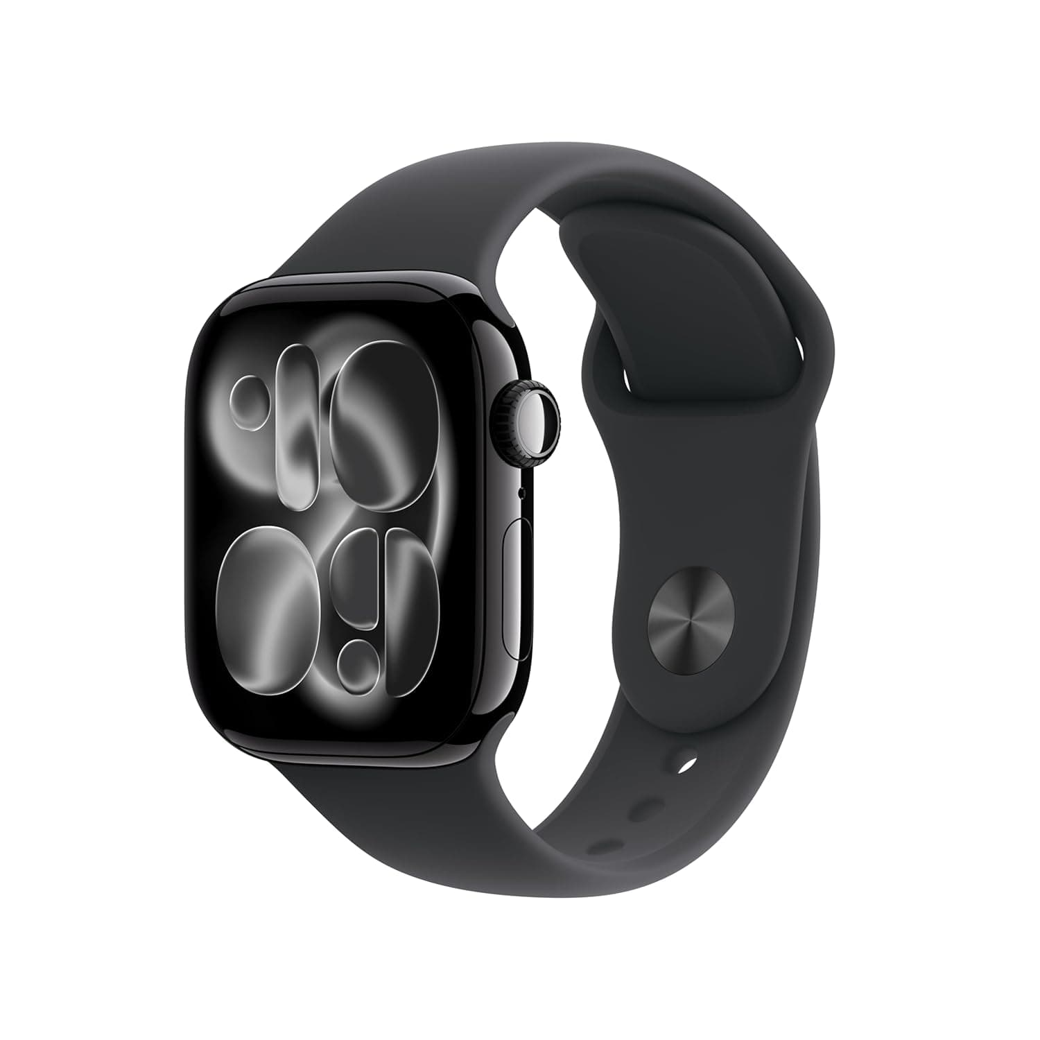 Apple Watch Series 11 GPS 46mm Jet Black Aluminium Case with Black Sport Band - S/M - Jet Black Aluminium/Black / 42mm / S/M - Band fits 140–190mm wrists