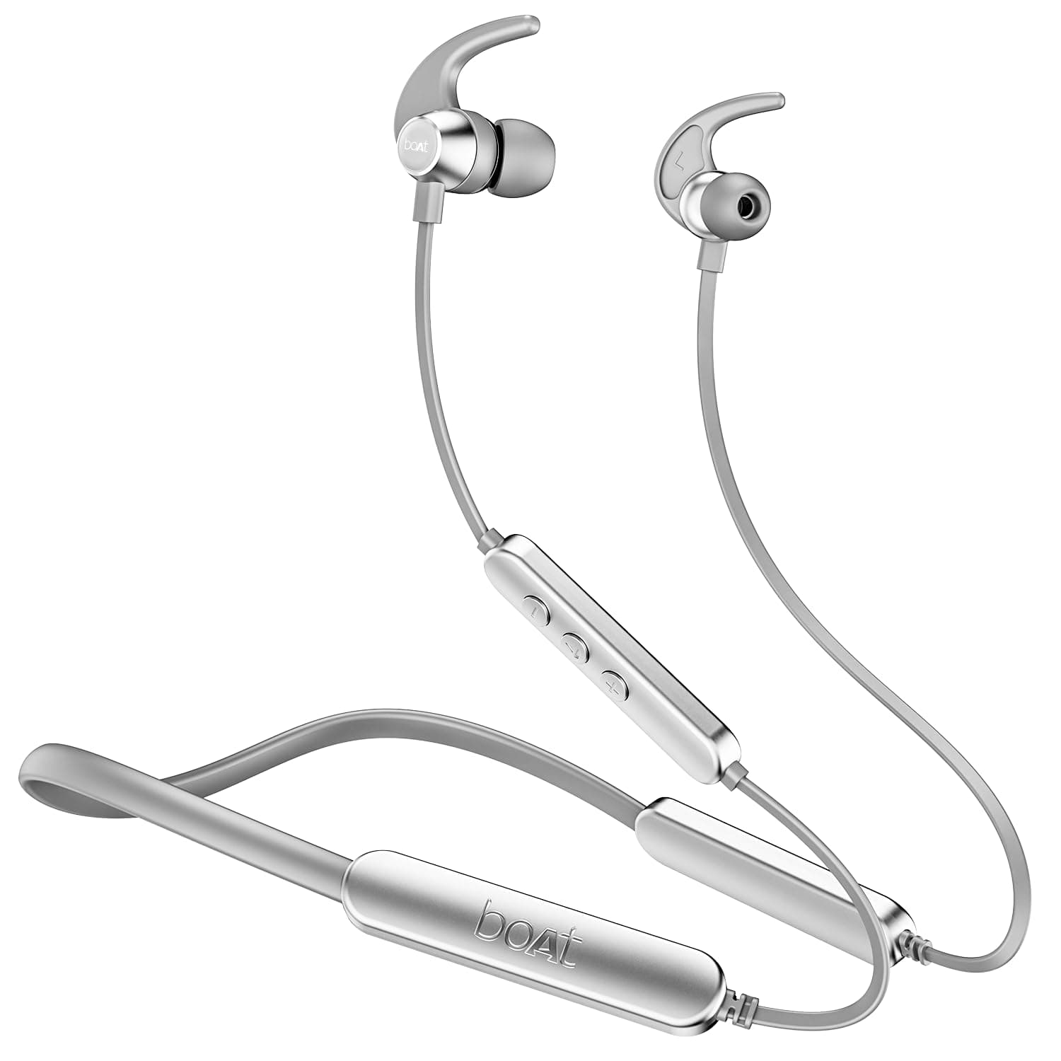 boAt Rockerz 255 Pro+, 60H Battery, Fast Charge, IPX7, Dual Pair,Low Latency,Magnetic Buds, App Support, in Ear Bluetooth Neckband, Wireless with Mic Earphones (Teal Green) - Moon White / 60 Hours