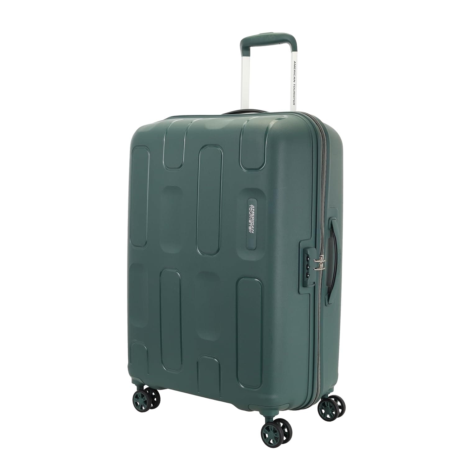 American Tourister 3PC PP Ivy 2.0-8 Wheel, Set (Small + Medium + Large) Hard Suitcase for Travel/Travel Bag with Combination Lock & Smooth Sliding Double Wheel - Black, 55 Cm, 68 Cm, 79 Cm - D.Forest / Checkin | 68 cm | Medium