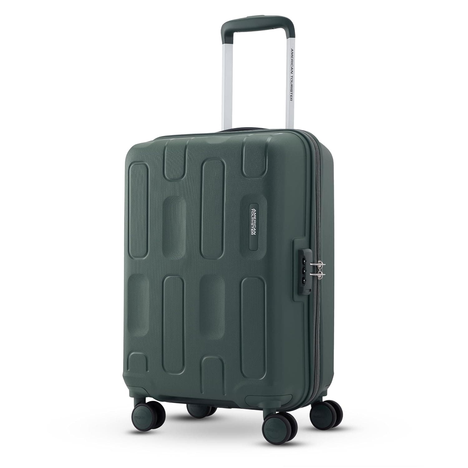 American Tourister 3PC PP Ivy 2.0-8 Wheel, Set (Small + Medium + Large) Hard Suitcase for Travel/Travel Bag with Combination Lock & Smooth Sliding Double Wheel - Black, 55 Cm, 68 Cm, 79 Cm - D.Forest / Cabin | 55 cm | Small