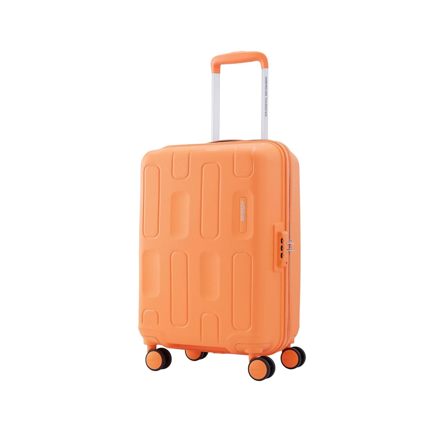 American Tourister 3PC PP Ivy 2.0-8 Wheel, Set (Small + Medium + Large) Hard Suitcase for Travel/Travel Bag with Combination Lock & Smooth Sliding Double Wheel - Black, 55 Cm, 68 Cm, 79 Cm - Tan Org / Cabin | 55 cm | Small