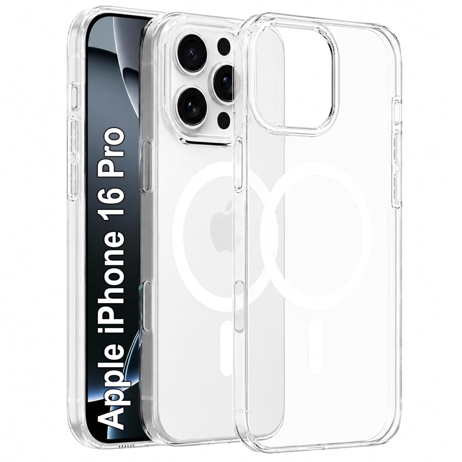 Zapcase Back Case for Samsung Galaxy S25 Ultra 5G | Slim Lifetime Anti-Yellow Crystal-Clear Cover with Elevated Camera Protection & MagSafe Compatibility | Premium German Polycarbonate | Clear - Antiyellow-Clear / iPhone 16 Pro
