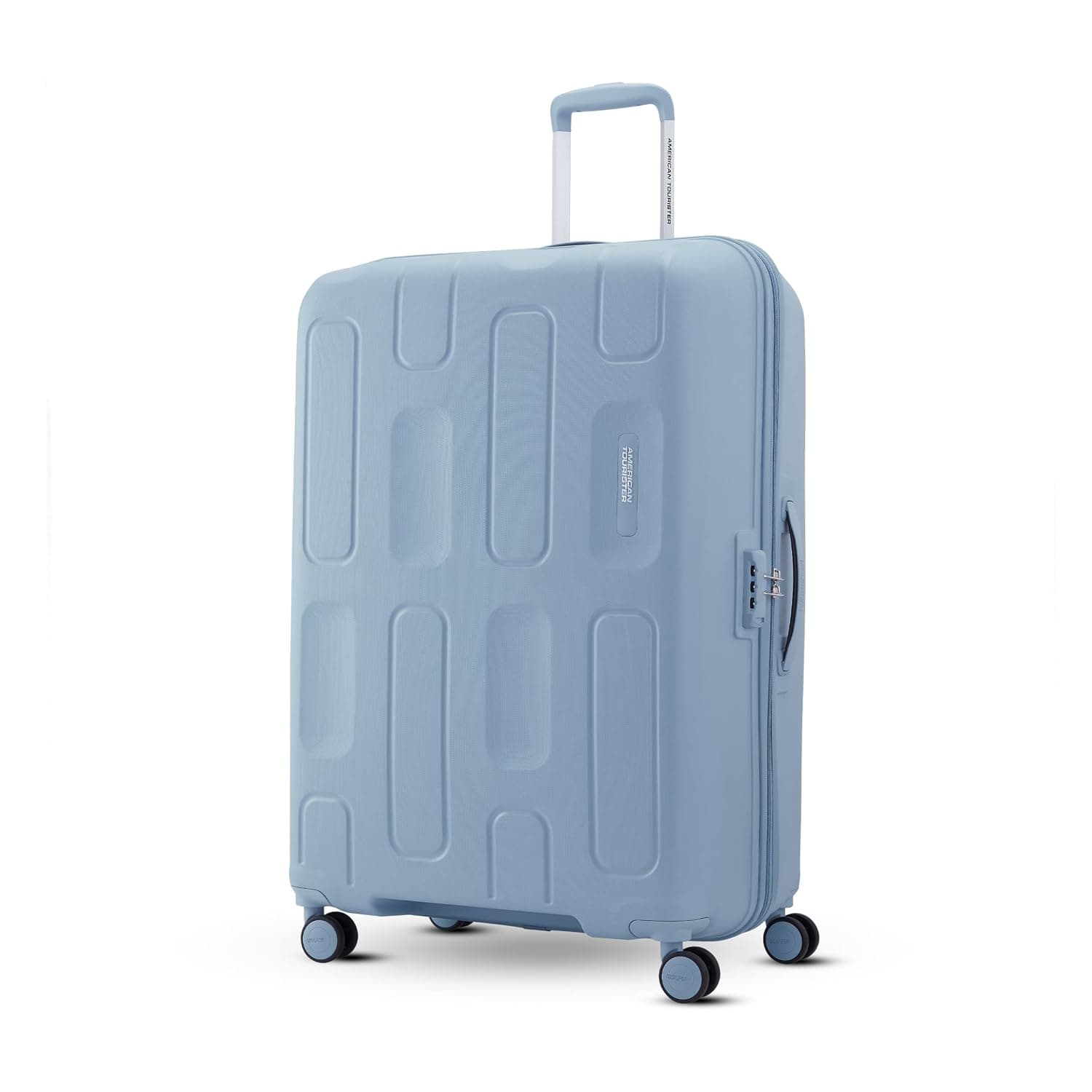 American Tourister 3PC PP Ivy 2.0-8 Wheel, Set (Small + Medium + Large) Hard Suitcase for Travel/Travel Bag with Combination Lock & Smooth Sliding Double Wheel - Black, 55 Cm, 68 Cm, 79 Cm - Blu Frg / Checkin | 79 cm | Large