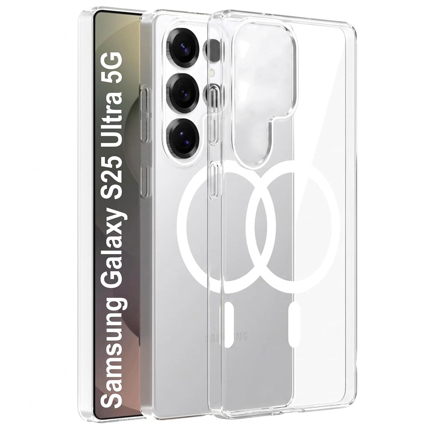 Zapcase Back Case for Samsung Galaxy S25 Ultra 5G | Slim Lifetime Anti-Yellow Crystal-Clear Cover with Elevated Camera Protection & MagSafe Compatibility | Premium German Polycarbonate | Clear - Antiyellow-Clear / Samsung Galaxy S25 Ultra 5G
