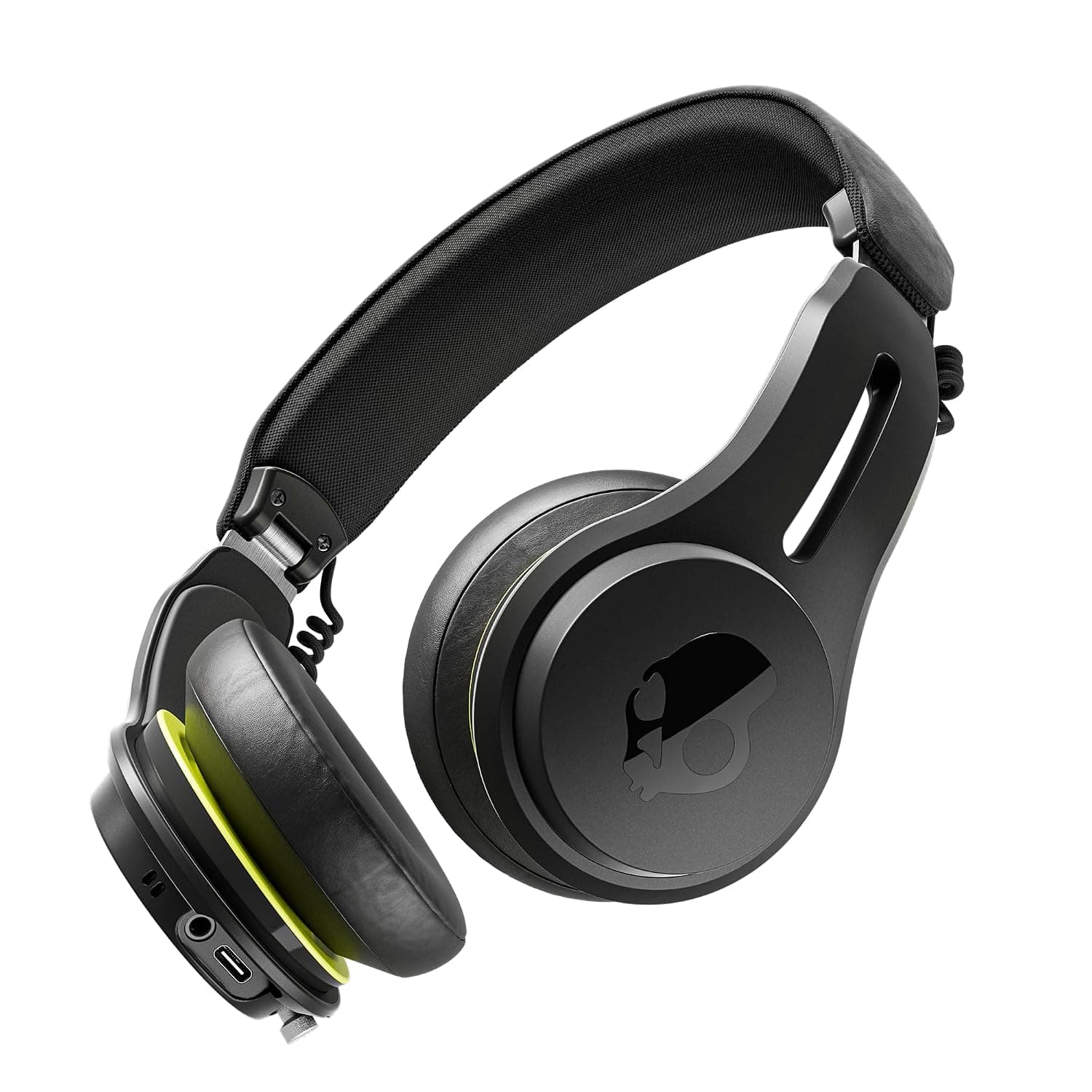 Skullcandy Icon ANC On-Ear Wireless Bluetooth Headphones - Active Noise Cancelling, 97.5dB 60Hr Battery + Rapid Charge, Mic, Adjustable Stay-Aware Mode - Black