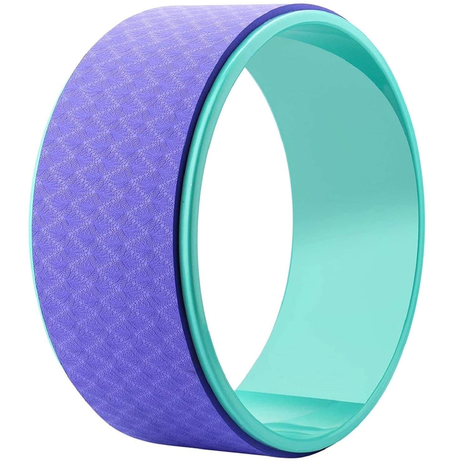 Bodylastics Yoga Wheel for Back Bends, Exercise, Stretching for Women and Men Fitness 13” Strong, Sweat Resistant & Eco-Friendly - Blue/Purple / 13 Inch