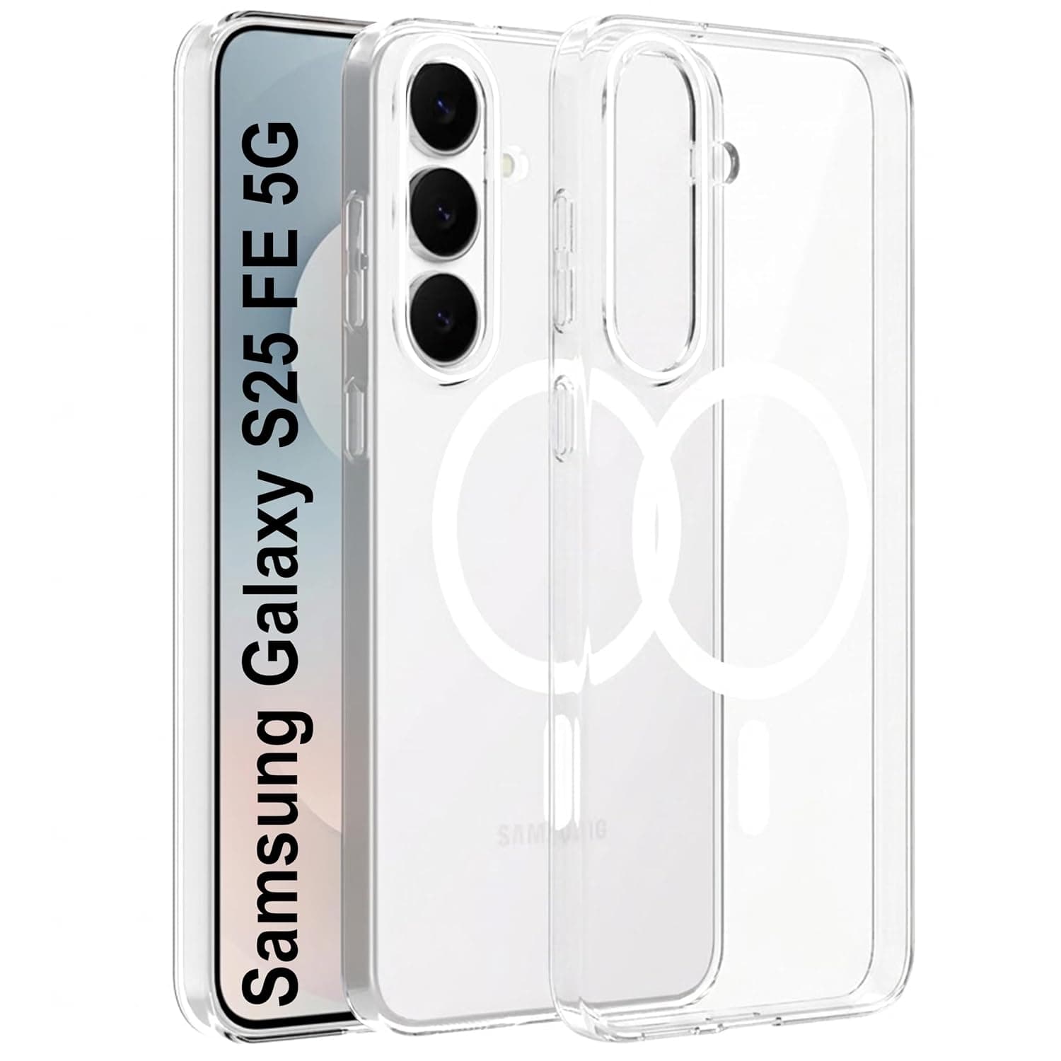 Zapcase Back Case for Samsung Galaxy S25 Ultra 5G | Slim Lifetime Anti-Yellow Crystal-Clear Cover with Elevated Camera Protection & MagSafe Compatibility | Premium German Polycarbonate | Clear - Antiyellow-Clear / Samsung Galaxy S25 FE 5G