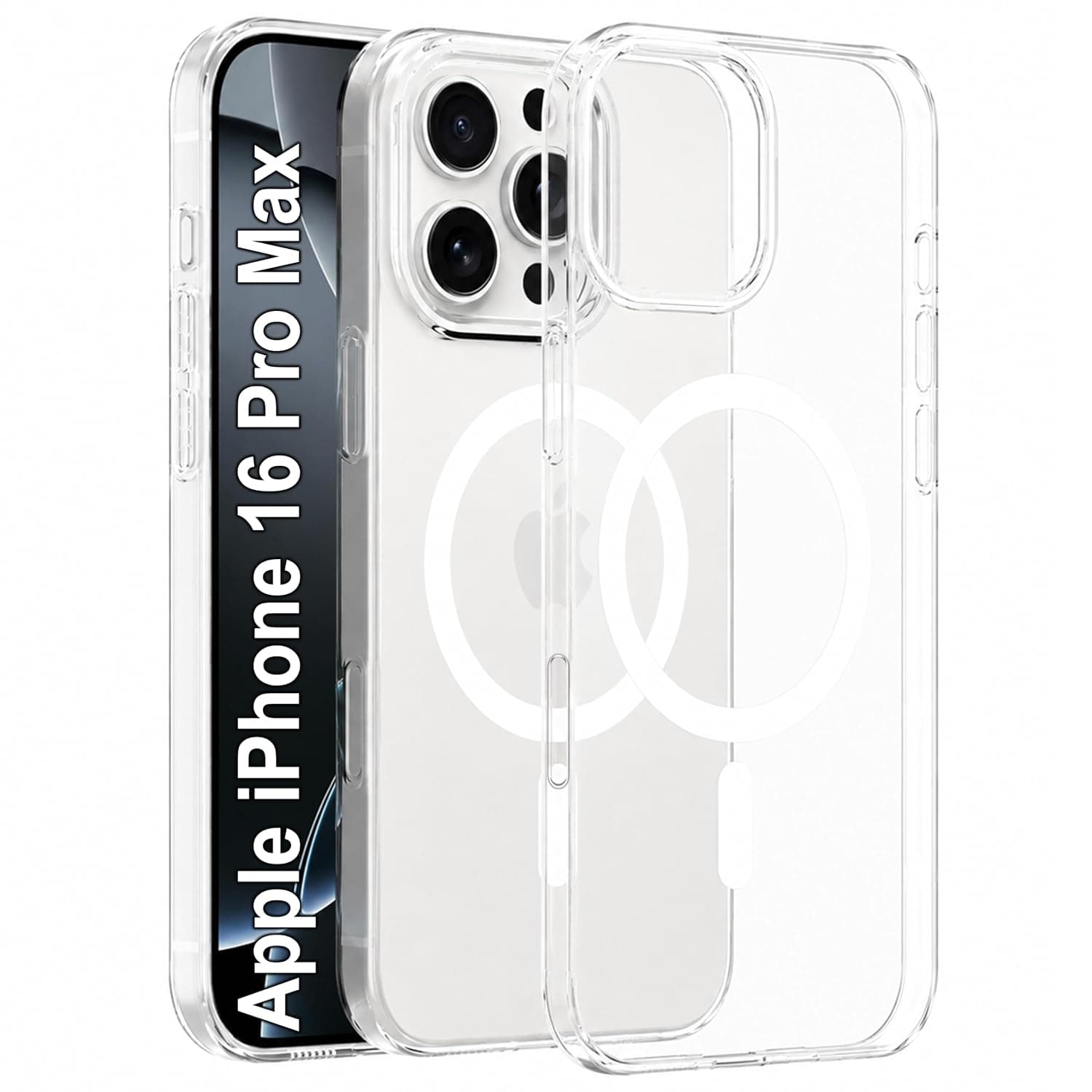 Zapcase Back Case for Samsung Galaxy S25 Ultra 5G | Slim Lifetime Anti-Yellow Crystal-Clear Cover with Elevated Camera Protection & MagSafe Compatibility | Premium German Polycarbonate | Clear - Antiyellow-Clear / iPhone 16 Pro Max