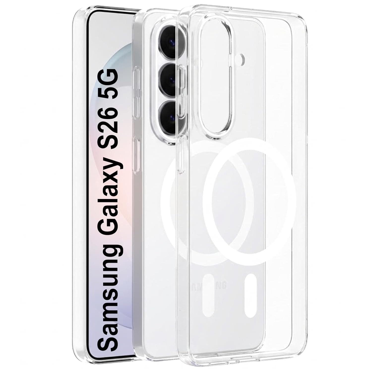 Zapcase Back Case for Samsung Galaxy S25 Ultra 5G | Slim Lifetime Anti-Yellow Crystal-Clear Cover with Elevated Camera Protection & MagSafe Compatibility | Premium German Polycarbonate | Clear - Antiyellow-Clear / Samsung Galaxy S26 5G