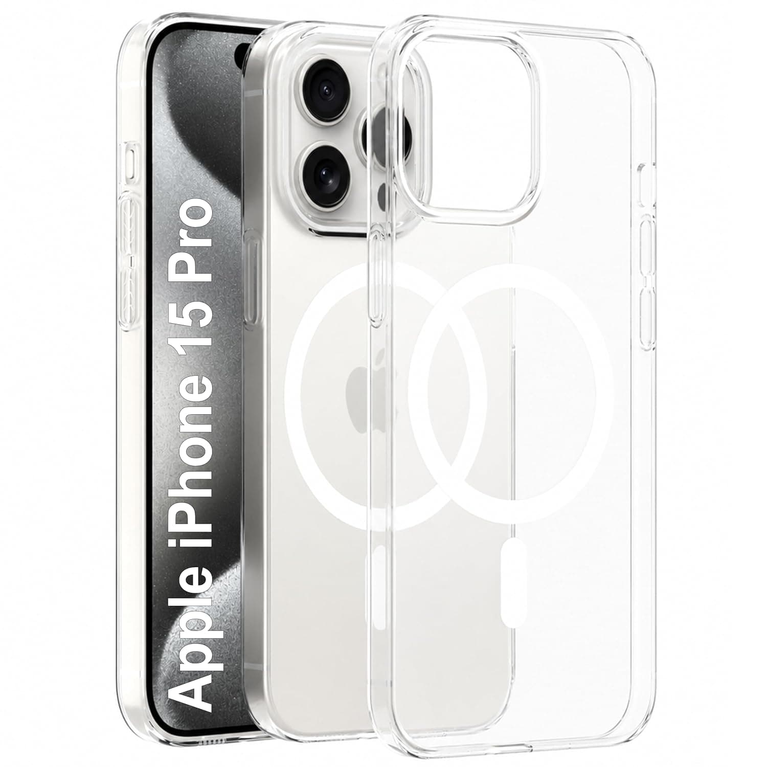 Zapcase Back Case for Samsung Galaxy S25 Ultra 5G | Slim Lifetime Anti-Yellow Crystal-Clear Cover with Elevated Camera Protection & MagSafe Compatibility | Premium German Polycarbonate | Clear - Antiyellow-Clear / iPhone 15 Pro