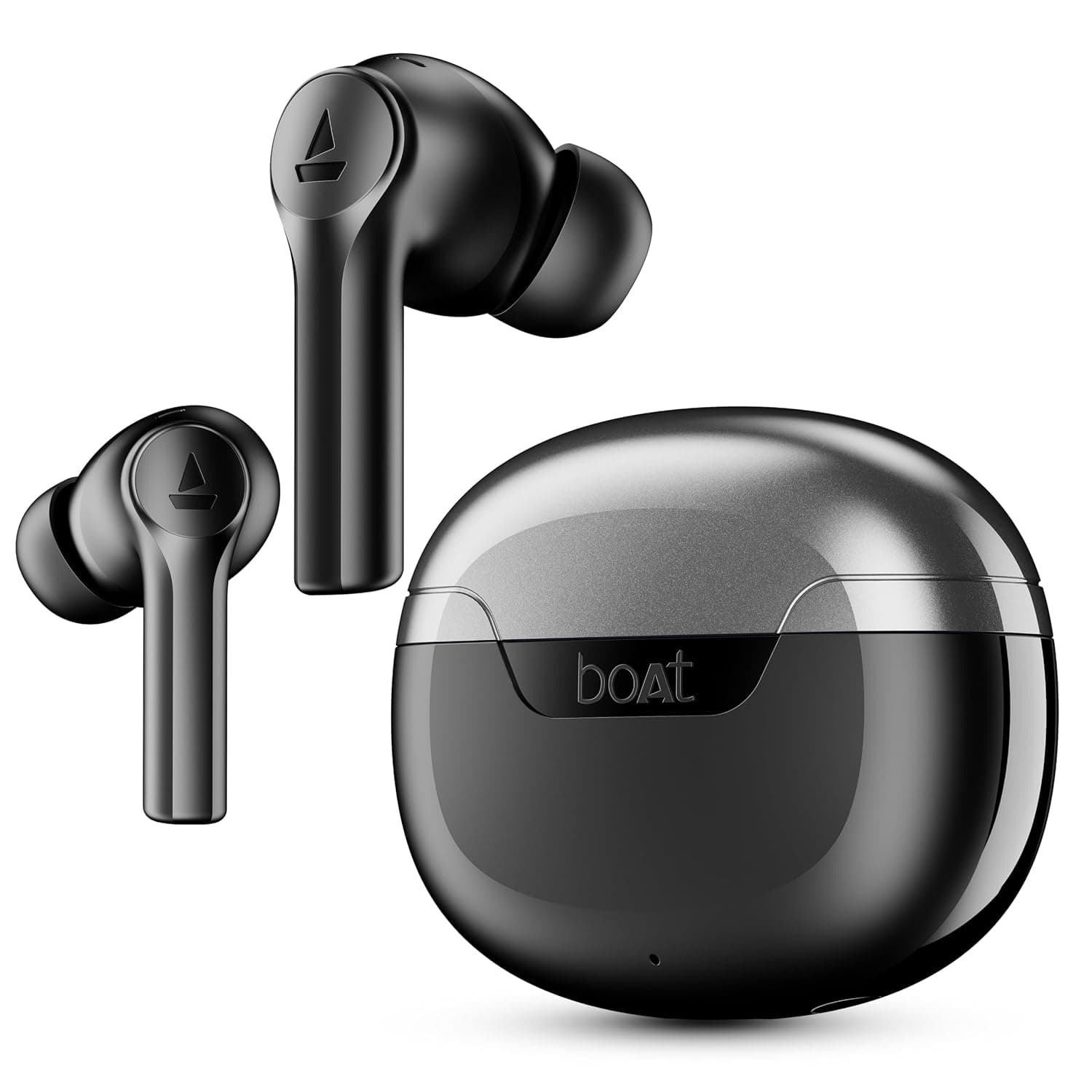 boAt 2026 Launch Airdopes Joy v2, 35H Battery, Pocketable Design, ASAP™ Charge, 13mm Drivers, Easy Touch Controls, ENx™ Tech, IWP™ & App Support TWS Bluetooth Earbuds with mic - Gunmetal Black