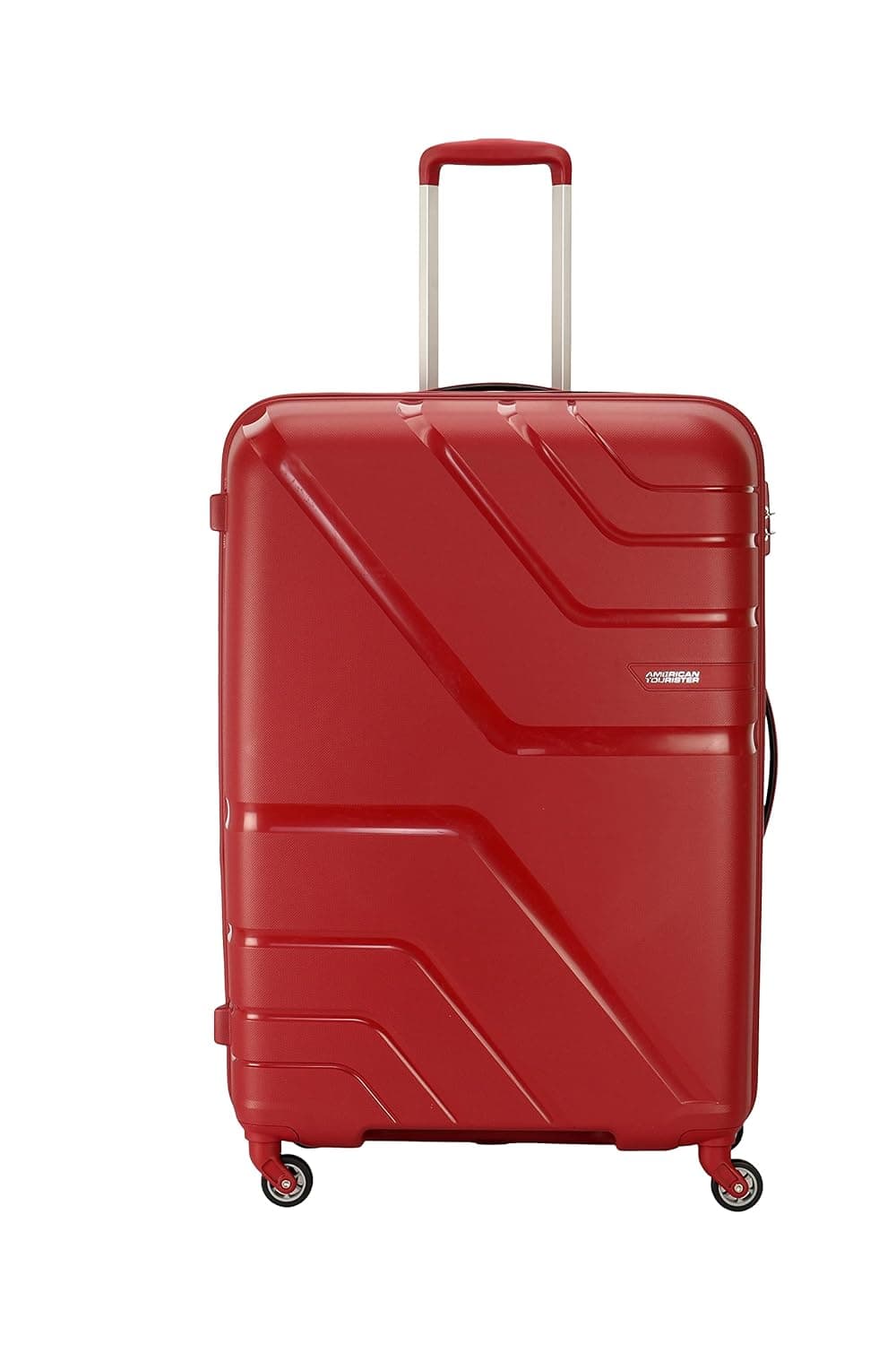 American Tourister Qubiz | Check-in Trolley Bag (80 cm) | 360° 8 Wheel Travel Luggage | Hard Case Polypropylene Suitcase | Recessed Combination Lock - Frml.Red / Checkin | 79 cm | Large