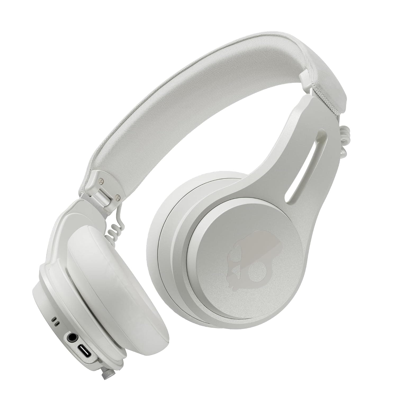 Skullcandy Icon ANC On-Ear Wireless Bluetooth Headphones - Active Noise Cancelling, 97.5dB 60Hr Battery + Rapid Charge, Mic, Adjustable Stay-Aware Mode - Bone