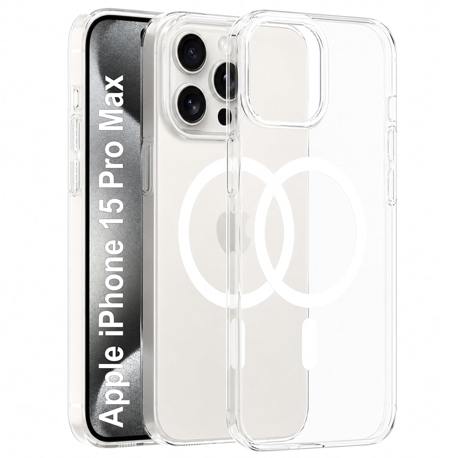 Zapcase Back Case for Samsung Galaxy S25 Ultra 5G | Slim Lifetime Anti-Yellow Crystal-Clear Cover with Elevated Camera Protection & MagSafe Compatibility | Premium German Polycarbonate | Clear - Antiyellow-Clear / iPhone 15 Pro Max