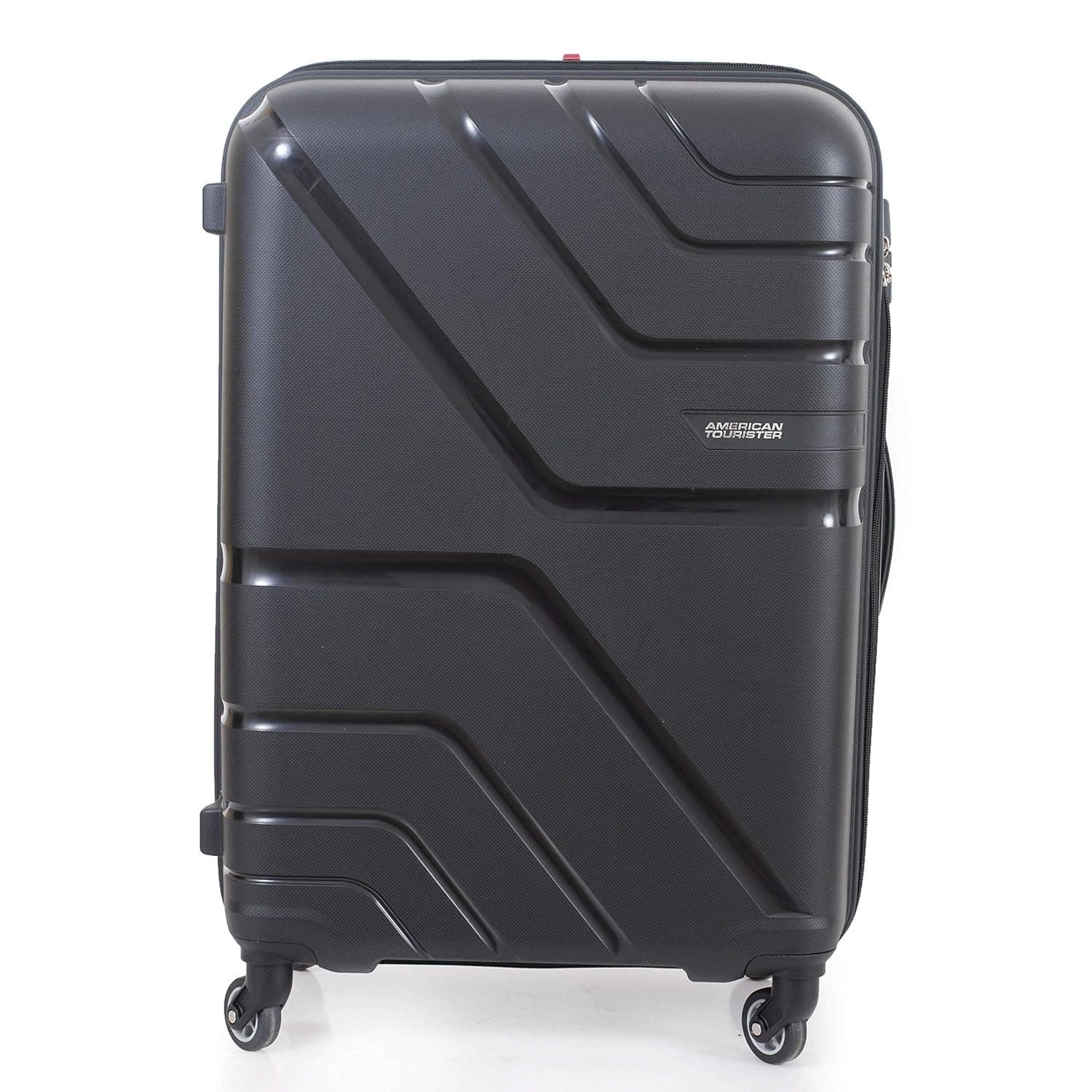 American Tourister Qubiz | Check-in Trolley Bag (80 cm) | 360° 8 Wheel Travel Luggage | Hard Case Polypropylene Suitcase | Recessed Combination Lock - Black / Checkin | 79 cm | Large
