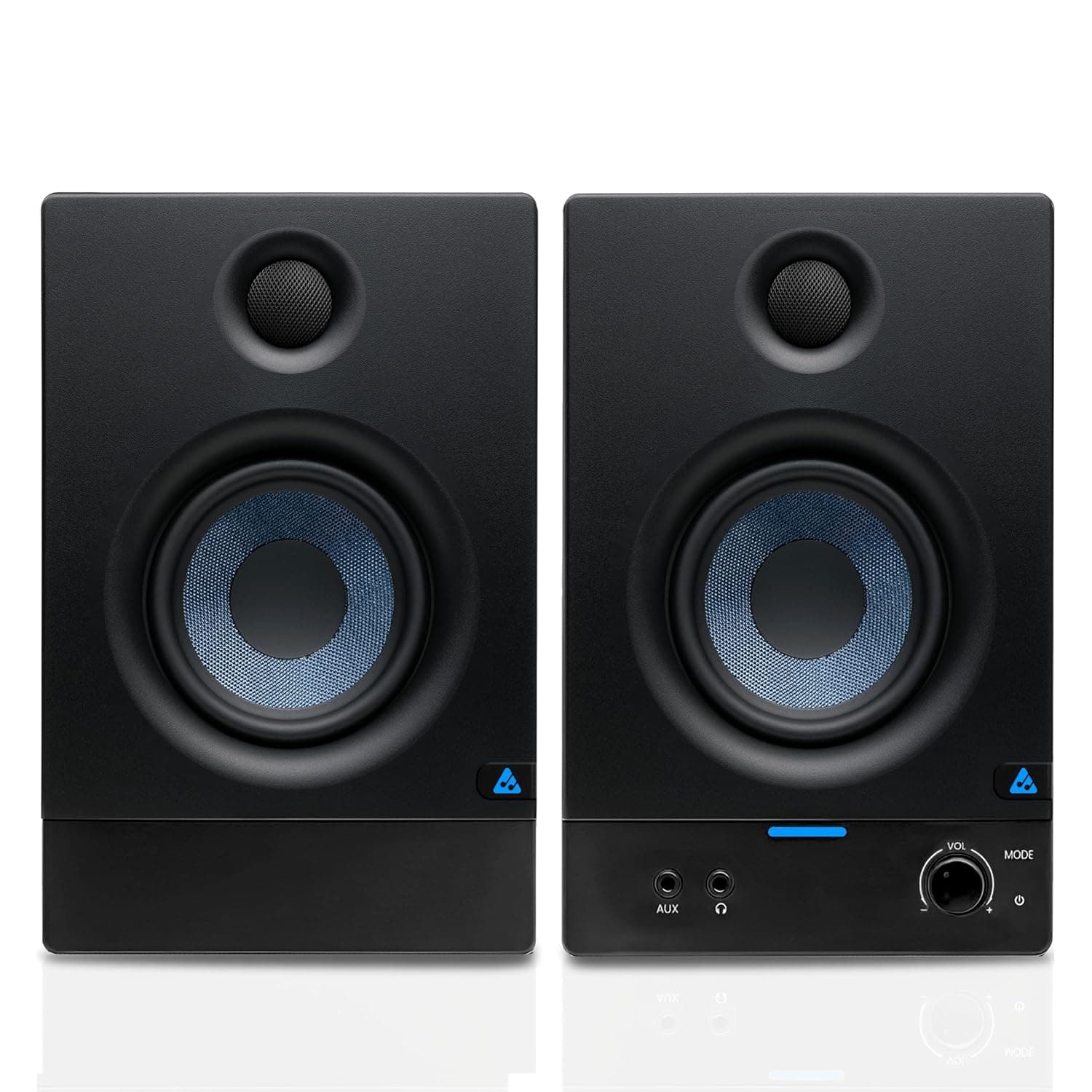 Audio Array 60W Bluetooth Bookshelf Speaker Pair | 1.5" Silk Dome Tweeter, 4" Sub Woofer | Music & Monitor Mode | Aux, HDMI, USB-C, TRS & RCA Connectivity (AMS1) - 3.5” 50W BT Bookshelf Speaker