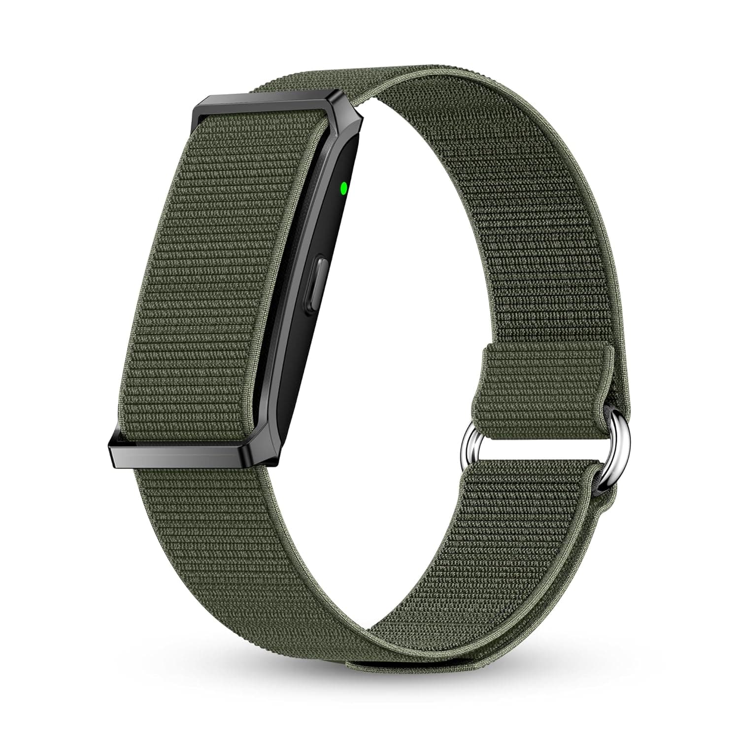 Pebble Newly Launched Qore Fitness Band with 45 Days Battery Life| 100+ Sports Modes| Advanced Health Tracking HR| SpO2| Stress| Sleep| OneKey Measurement| Smart Notifications - Camo Green