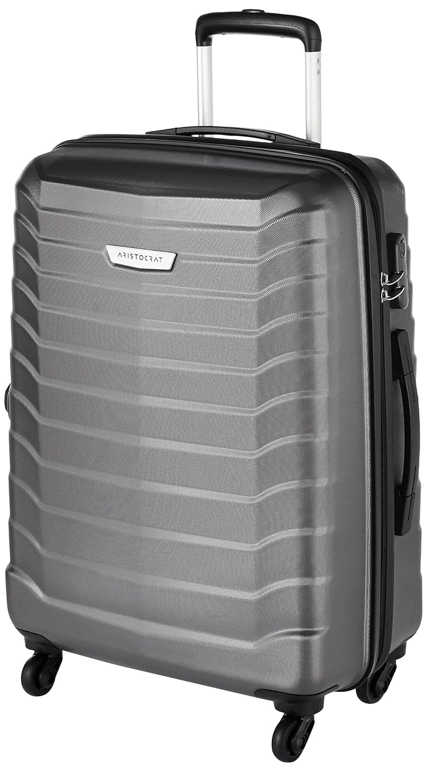 Aristocrat Comet Cabin Polycarbonate Hard Case 8-Wheel Trolley Bag, Green - Grey / Medium | Check-In